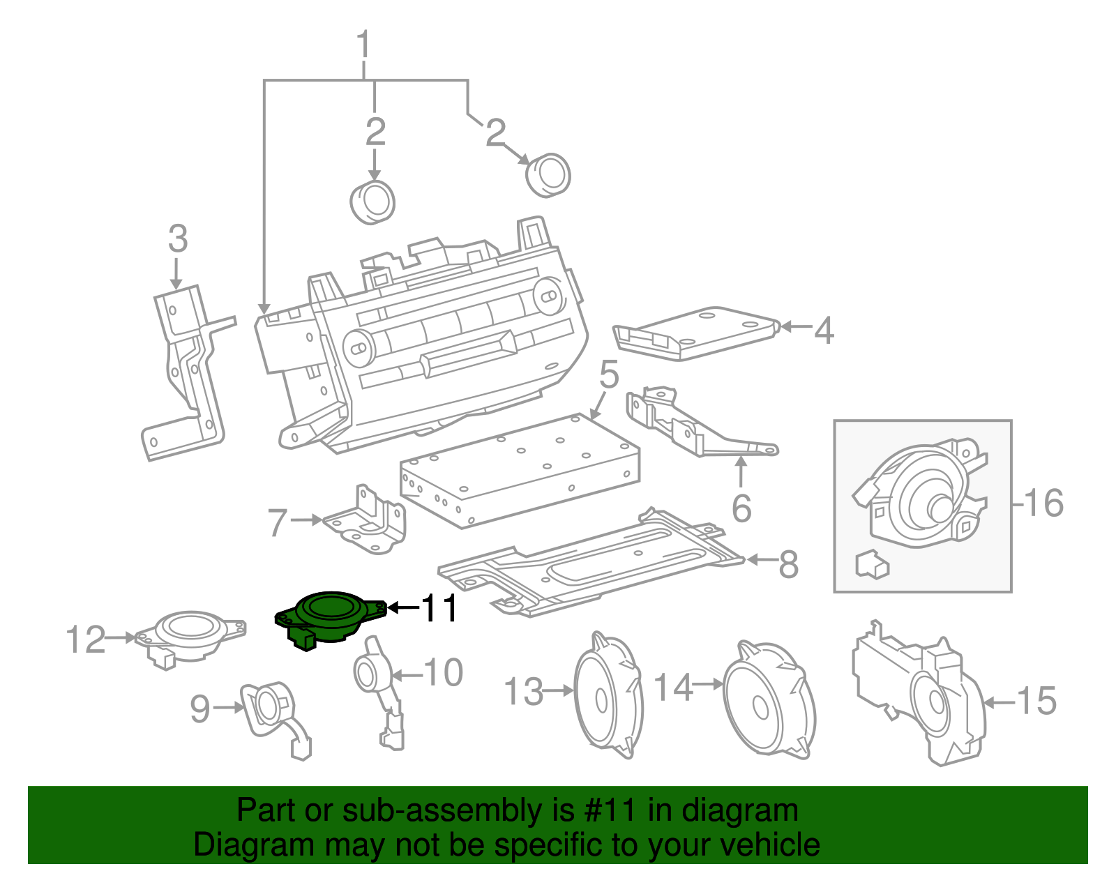Inst Panel Speaker - Toyota (86160-60600)