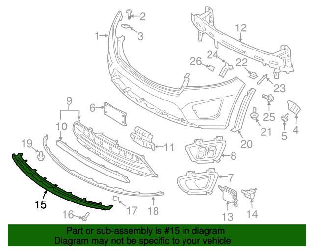 20162018 Kia Sorento OEM NEW 201618 Kia Sorento Wagon Front Bumper