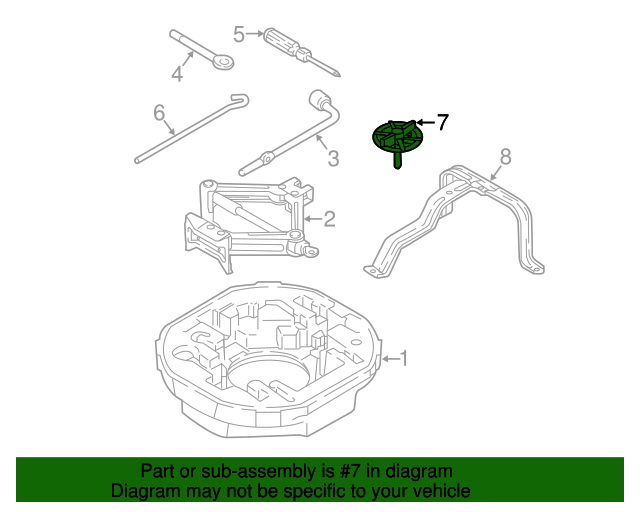 Genuine OEM Spare Tire Retainer Part 628513B100 Fits 20182023 Kia
