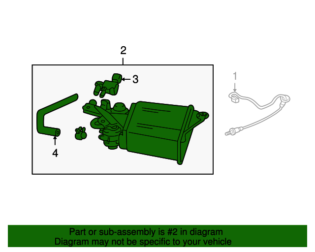 7774002120 Vapor Canister 20032004 Toyota OEM Genuine Toyota Parts