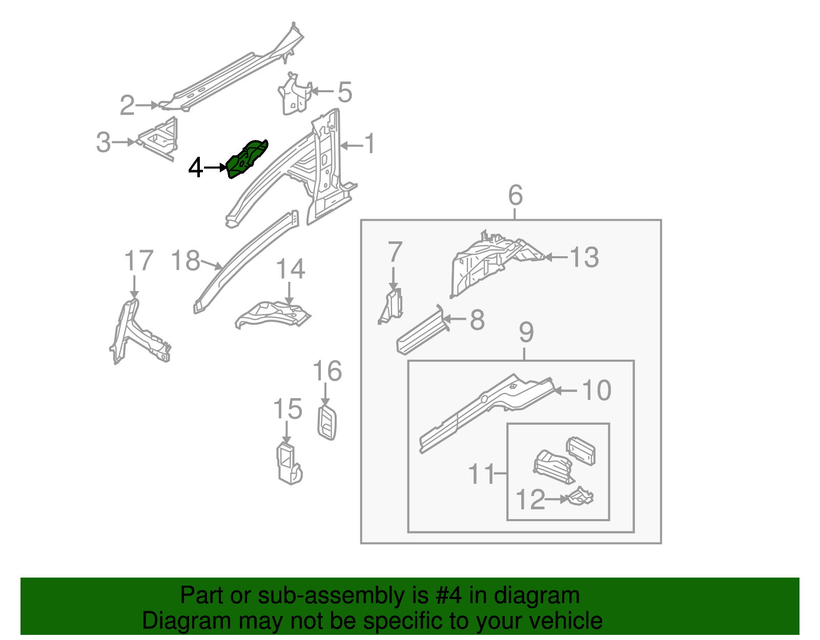 Hinge Reinforced - Volkswagen (7L6-805-315-A)