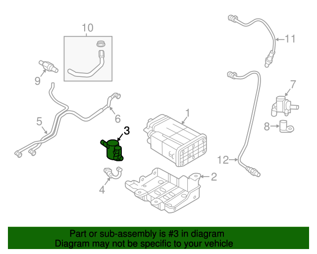 20112020 Kia Vapor Canister Purge Solenoid 314533Q500 Kia Parts Fast