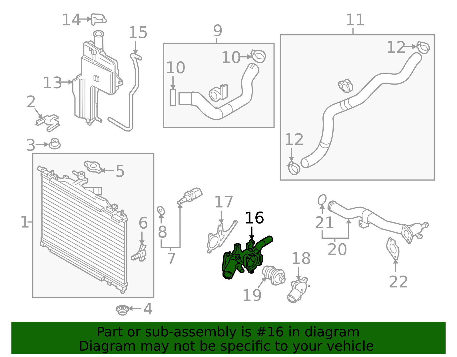 Thermostat Housing - Scion (16323-WB002)