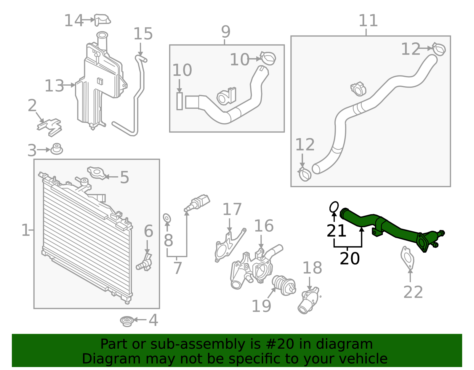 Water Outlet Pipe O-Ring - Scion (16268-WB002)