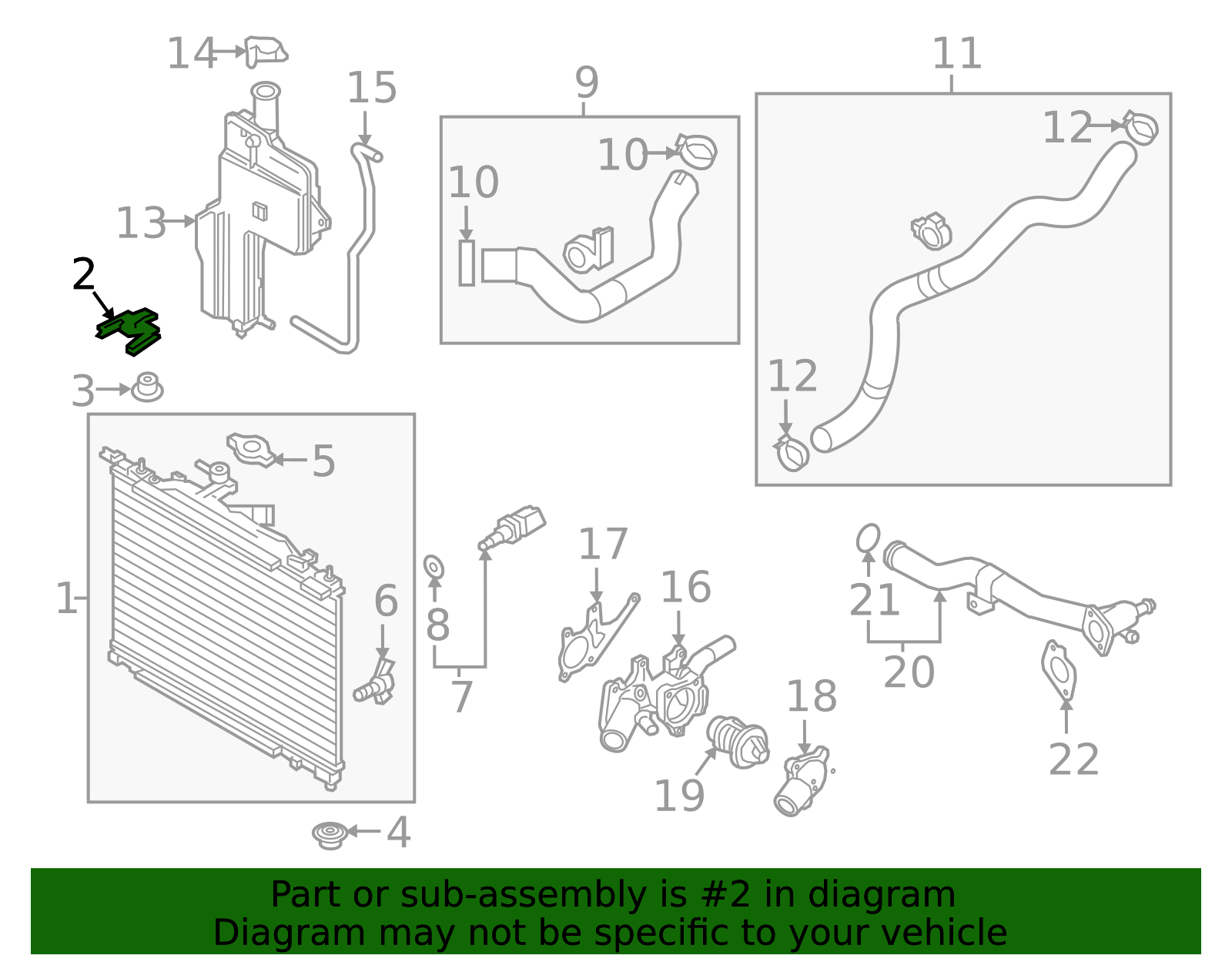 Radiator Assembly Upper Bracket - Scion (90118-WB831)