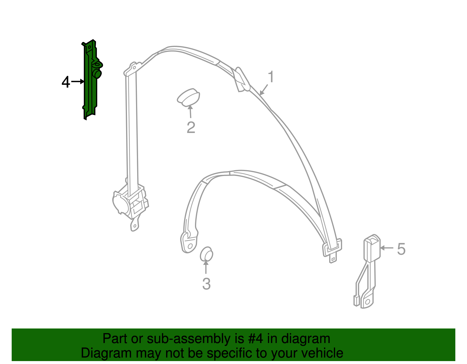 Front Seat Belt Height Adjuster - GM (96425410)