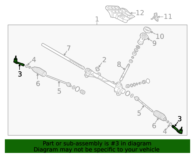20212024 Hyundai Elantra Outer Tie Rod 56820AA000 OEM Parts Online