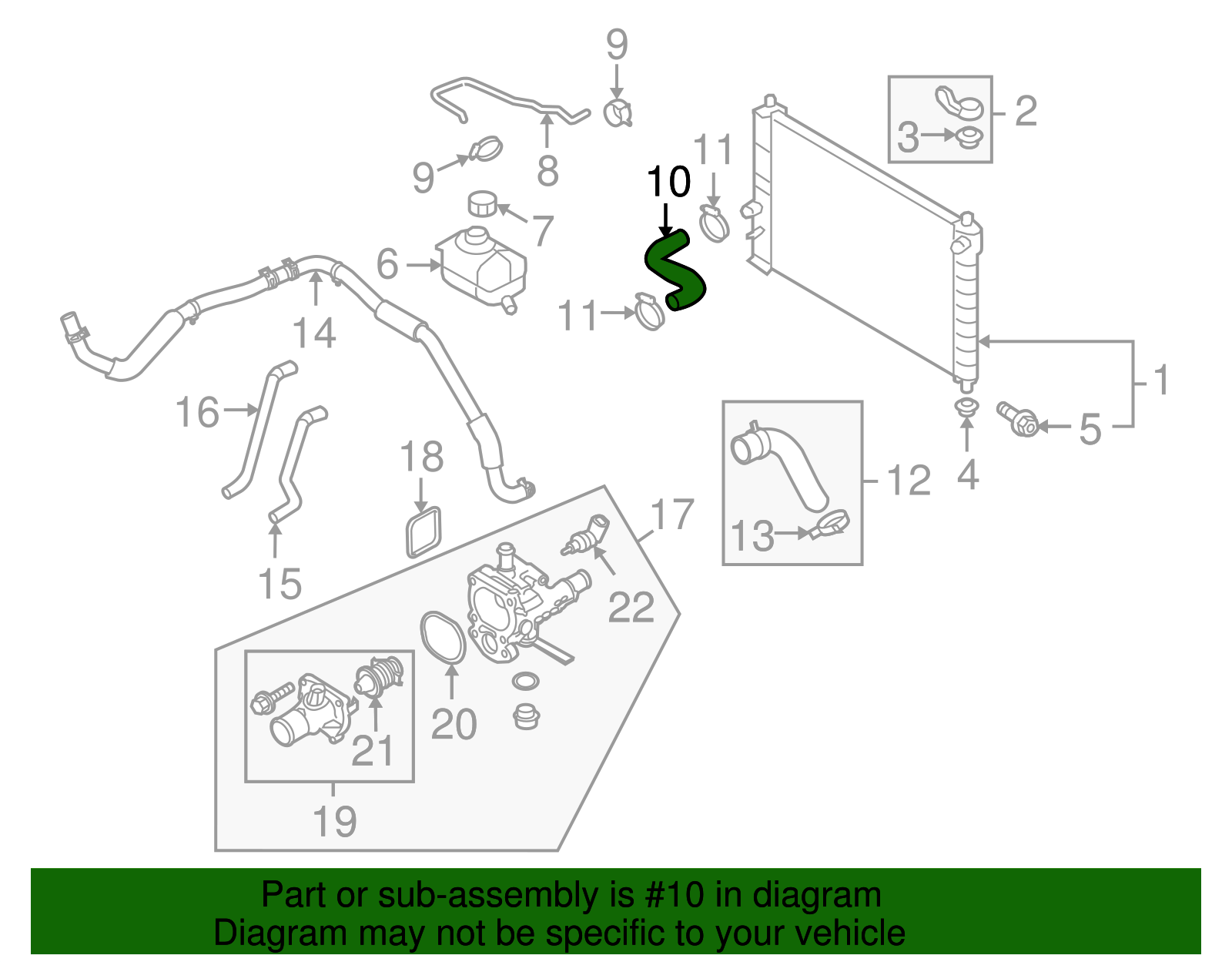 Radiator Inlet Hose - GM (96810843)