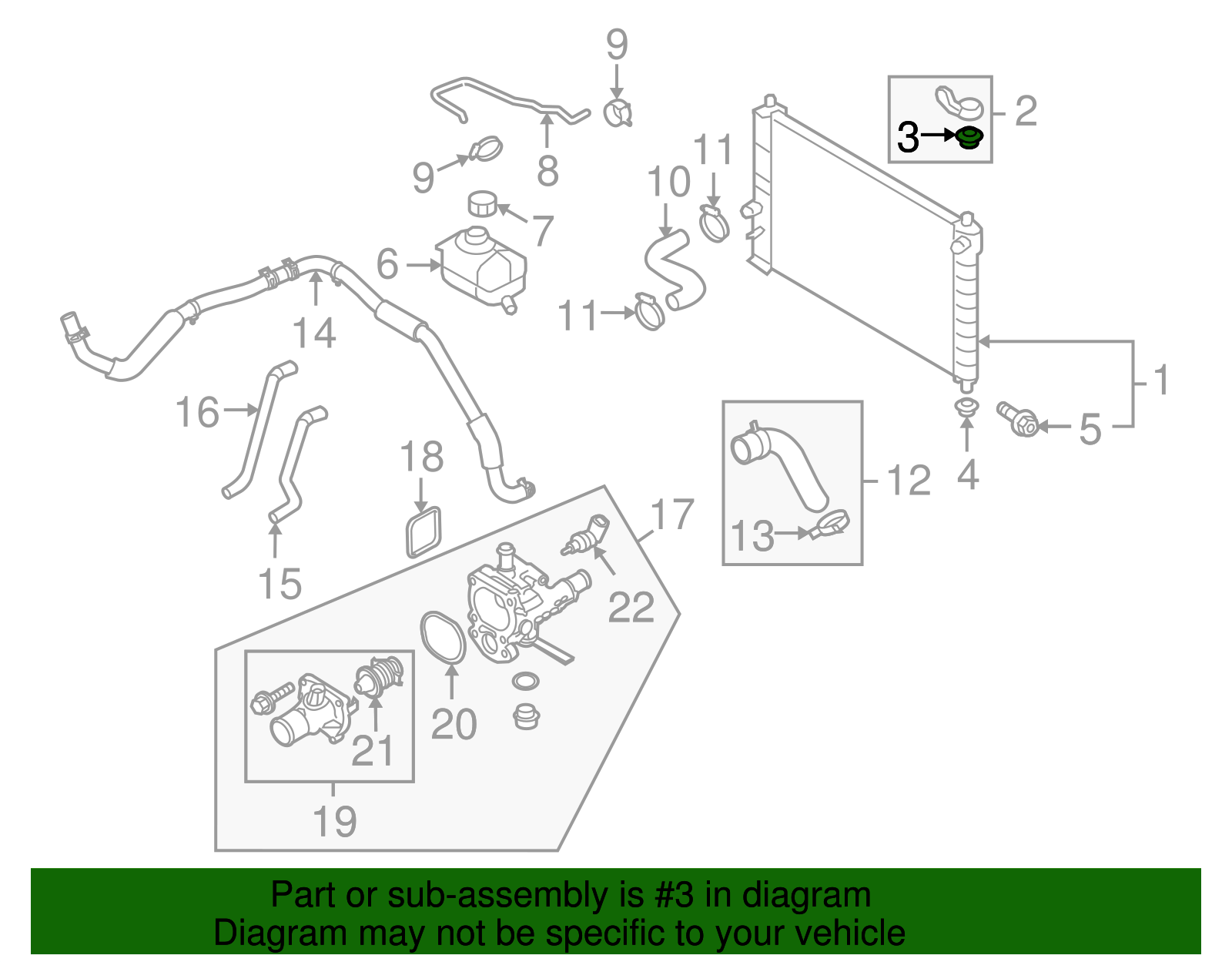 Radiator Stop Bumper - GM (96536642)