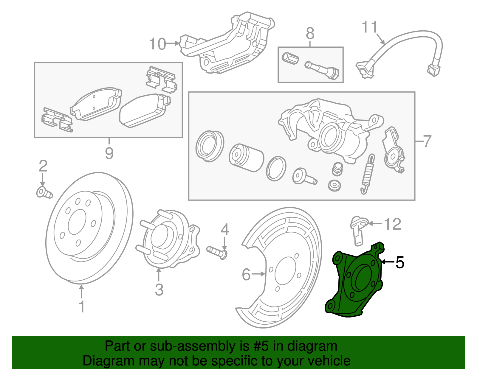 Rear Driver Side Wheel Hub Spacer - GM (95192914)