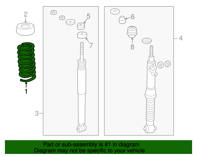 2x Rear Coil Springs For Mercedes-Benz W203 / C240 / C320 / CLK (2001-2009) – A2033240504