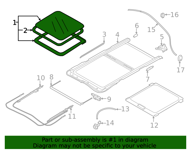 20192021 Subaru Forester OEM NEW 201921 Subaru Forester Sunroof Glass