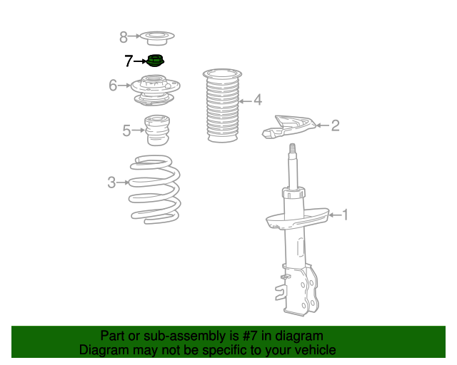 20172022 Chevrolet Front Suspension Strut Upper Mounting Nut 11548856