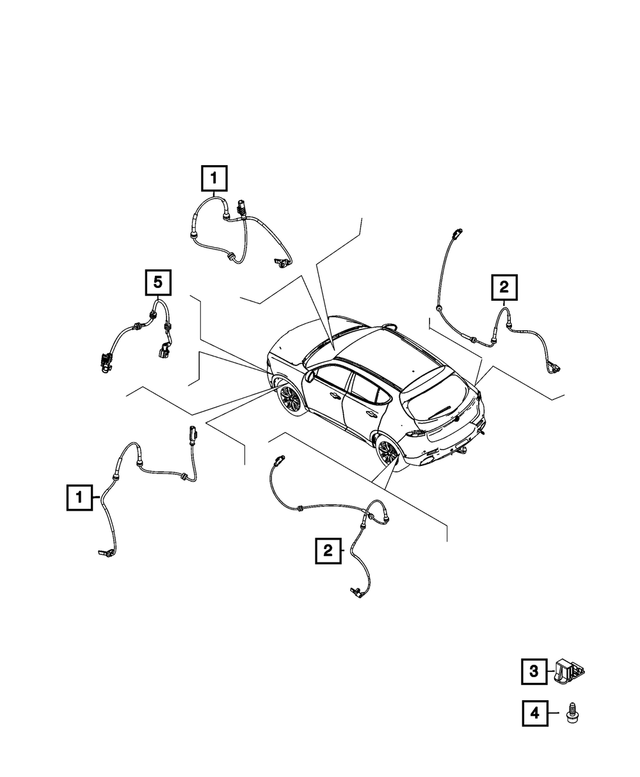 20152023 Mopar ABS Sensor Wiring Clip 68247052AA My Mopar Parts