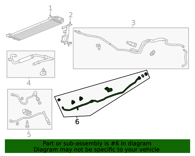 20162019 Cadillac CTS Automatic Transmission Fluid Cooler Line