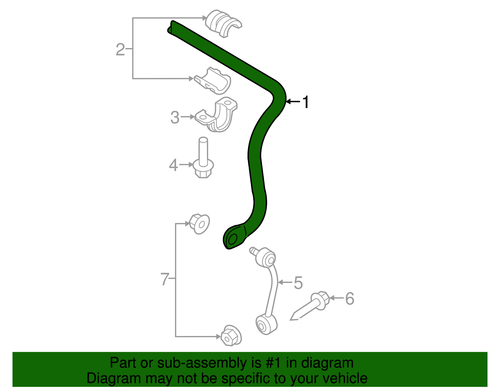Stabilizer Bar - Volkswagen (7P0-511-025-K)