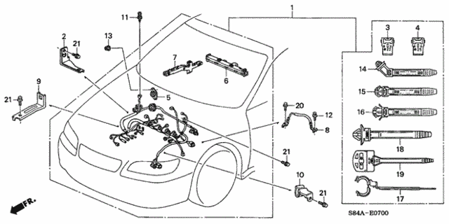 Engine Wire Harness for 2002 Honda ACCORD SEDAN | Honda Parts Cheap