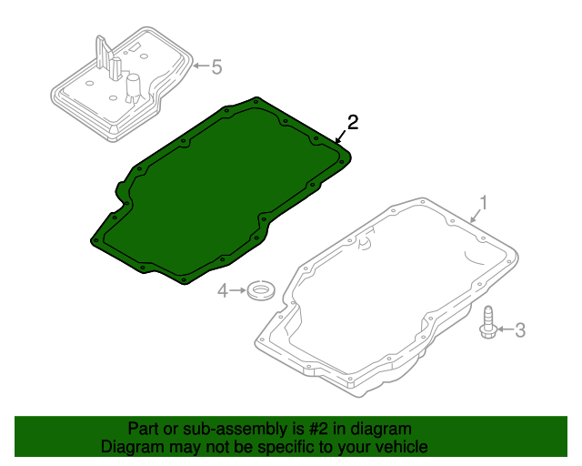 20172018 Cadillac CT6 Automatic Transmission Fluid Pan Gasket 24262058