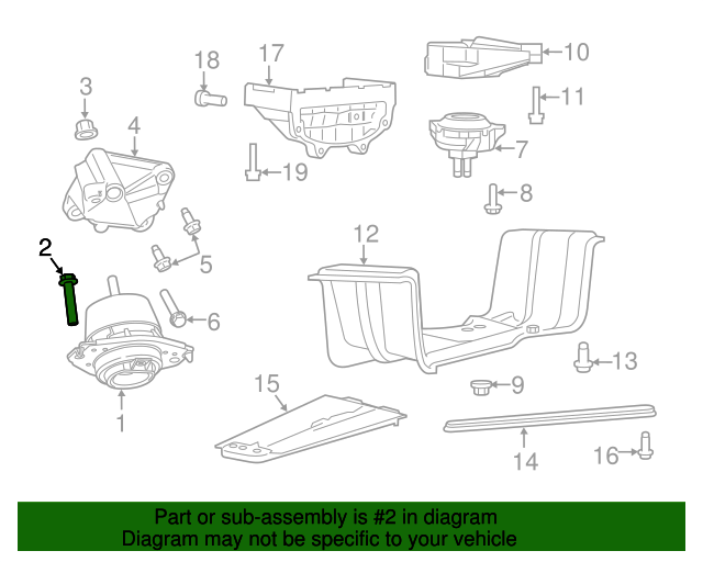 19992021 Mopar Motor Mount Bolt 6504010