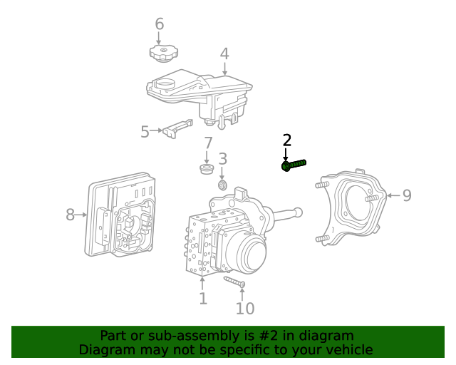 2020 GM Master Cylinder Bolt 11601846