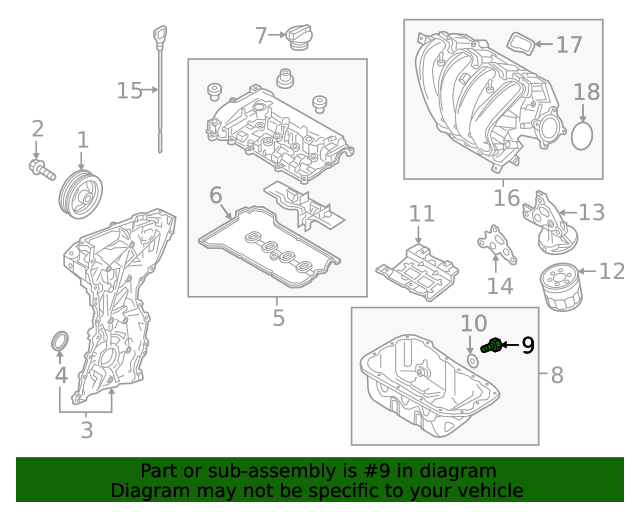 20192020 Toyota Yaris Oil Pan Drain Plug 90118WBB26 Toyota Parts
