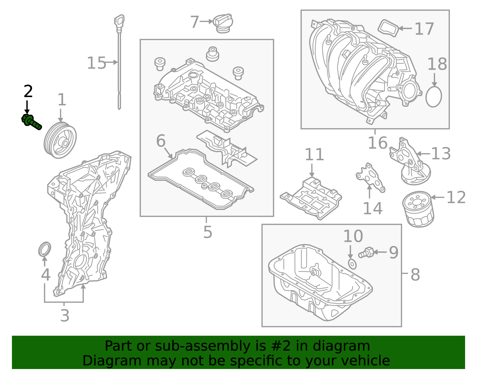 Crankshaft Pulley Bolt - Toyota (90118-WB430)