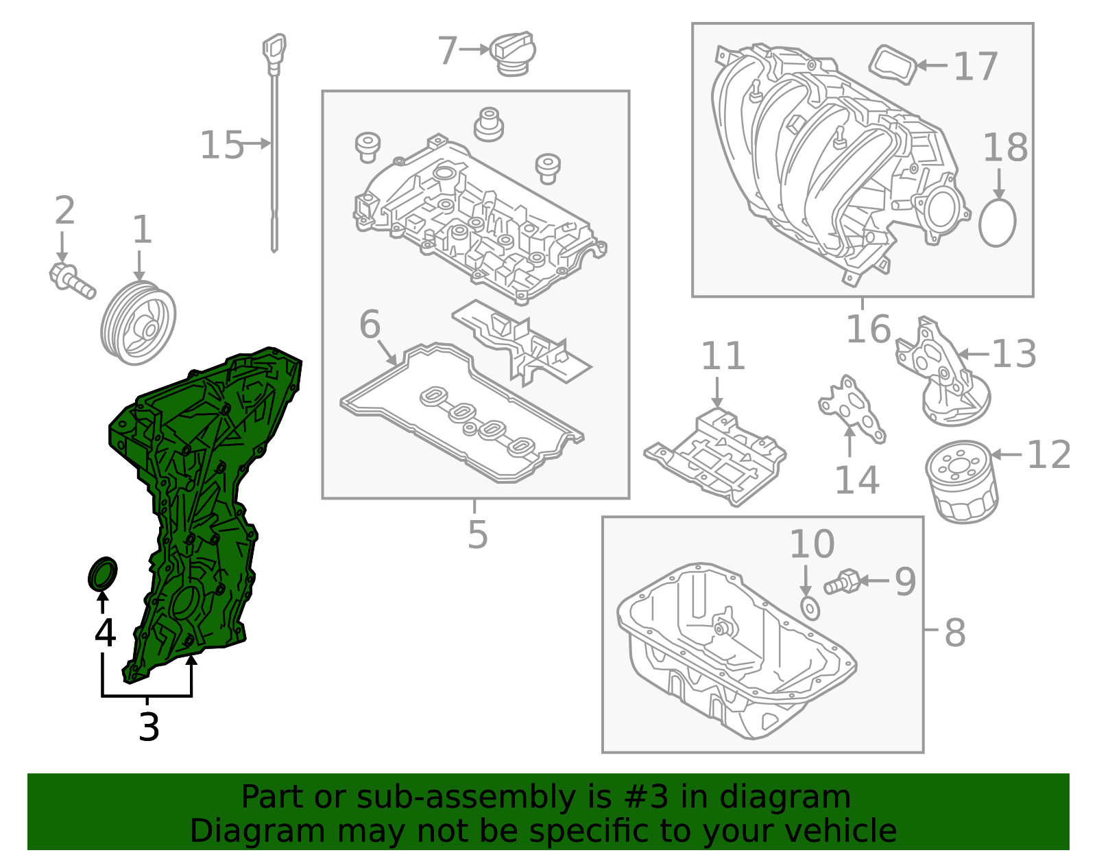 Timing Cover - Scion (11310-WB001)
