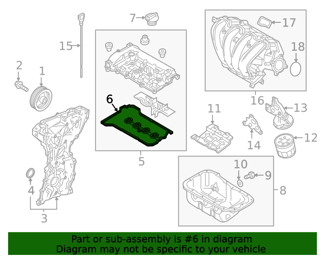 Toyota Valve Cover Gasket Part 11213wb001 Toyota Of Colorado Springs