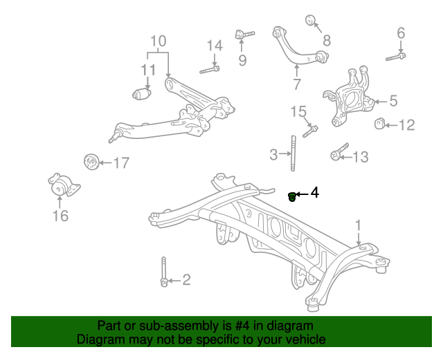 20032010 Pontiac Vibe Suspension CrossMember Nut 88970714 GM