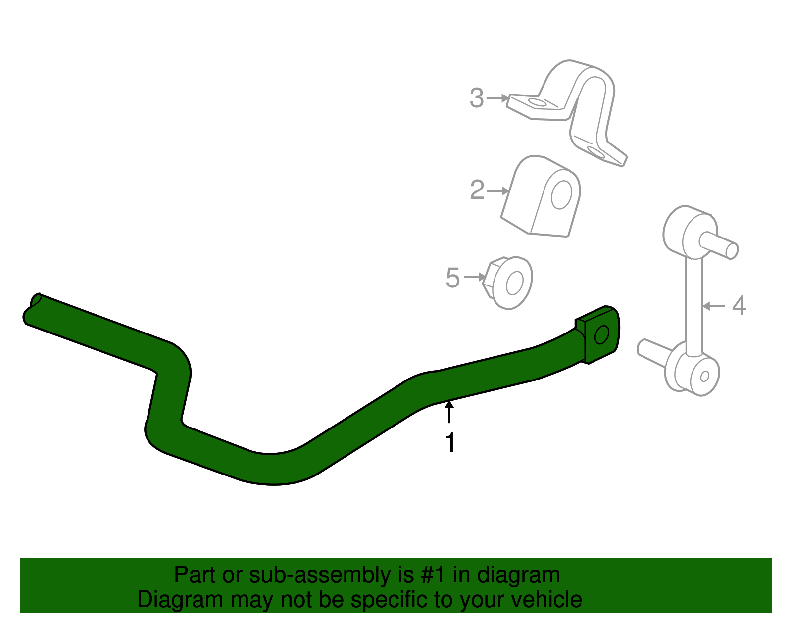 Rear Suspension Stabilizer Shaft - GM (15086902)