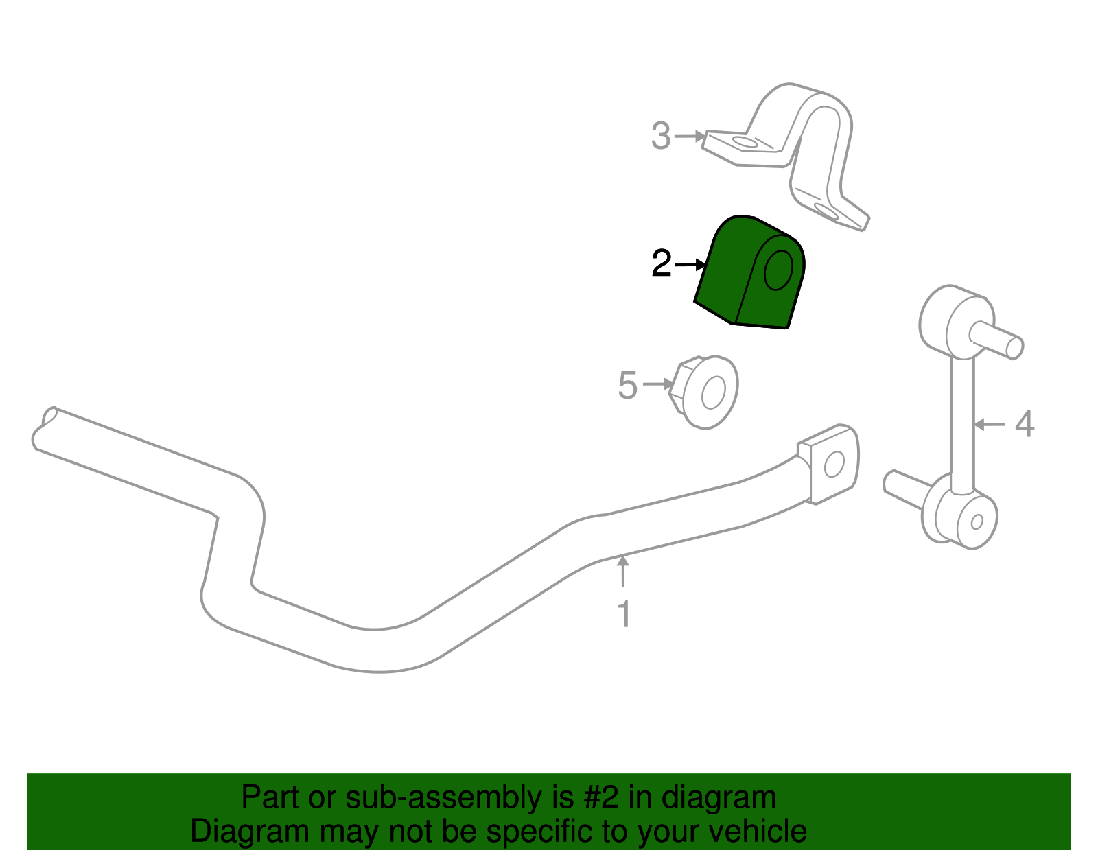Rear Suspension Stabilizer Shaft Insulator - GM (15086904)