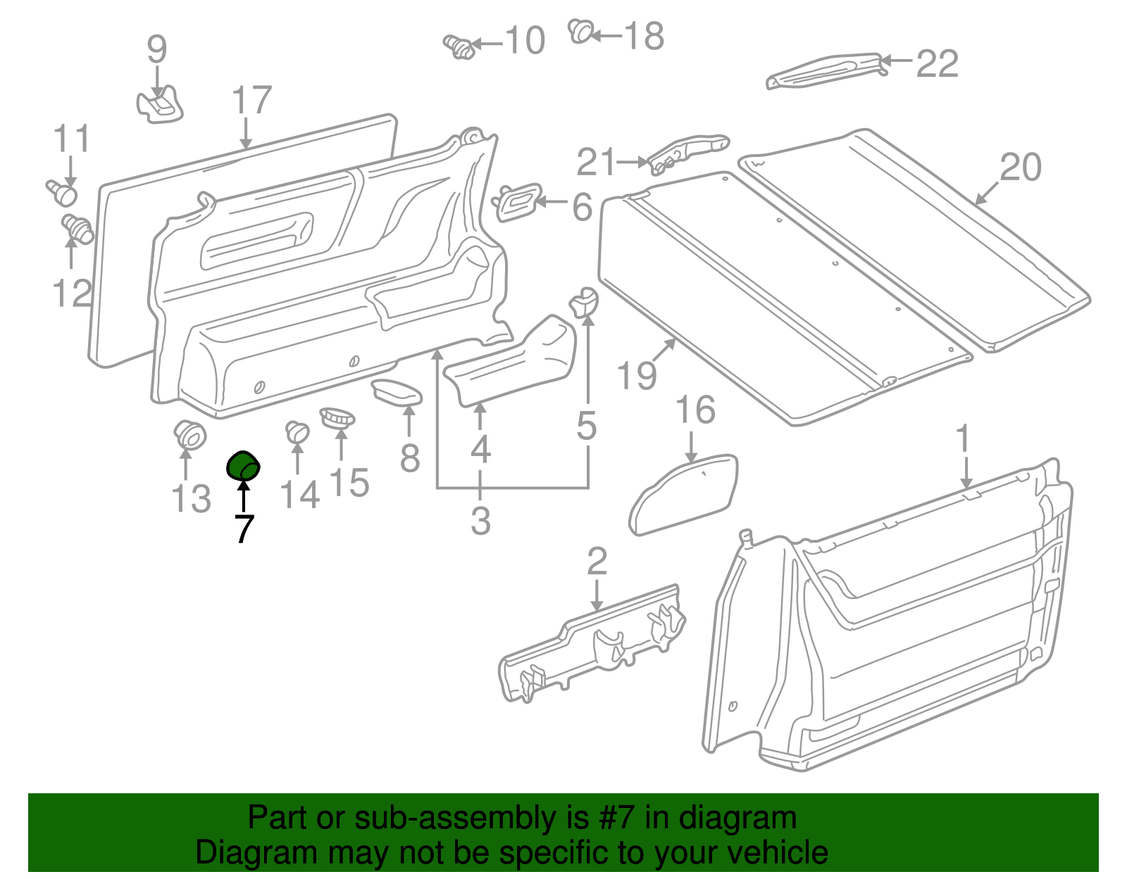 Center Seat Belt Cap - Volkswagen (811-857-845-01C)