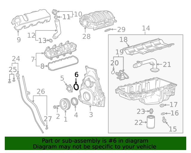 20142024 GM Camshaft Position Actuator Gasket 12623437 GM