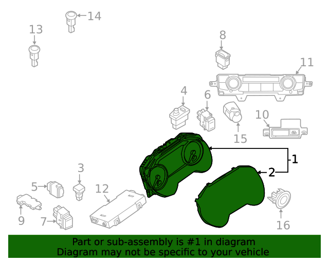 20162019 Nissan Maxima Combination Meter Assembly Instrument 24810