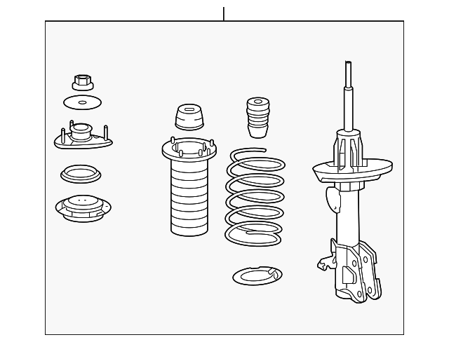 Front Left Genuine Acura 51602-SEC-A15 Shock Absorber Assembly Front Left Genuine Acura 51602-SEC-A15 Shock Absorber Assembly