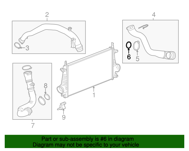 20132016 Buick Verano Intercooler Bypass Valve Hose Clamp 92151160