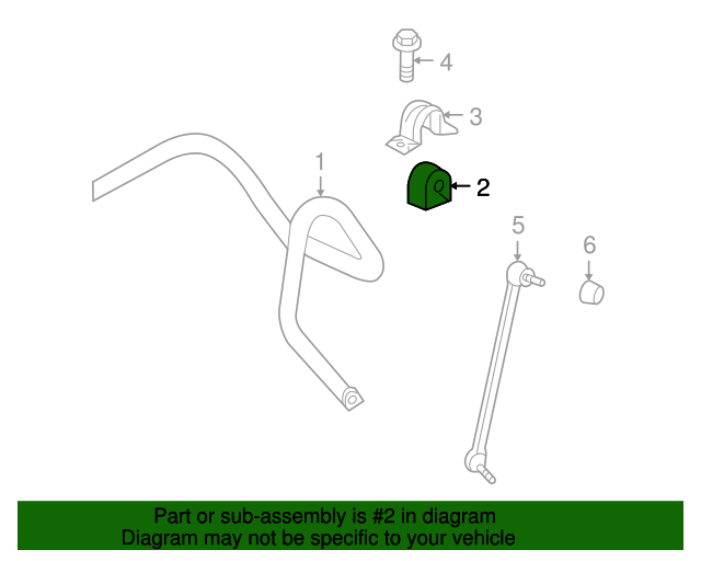 20102017 GM Front Suspension Stabilizer Shaft Insulator 25918986 GM
