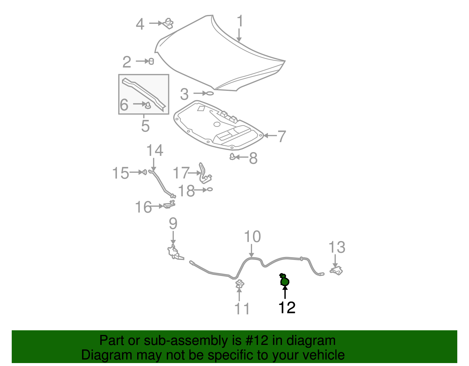 Release Cable Fastener - Scion (53614-12040)