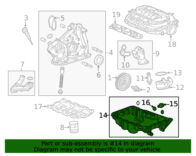20092020 Acura Oil Pan 112005MHA00 OEM Parts Online