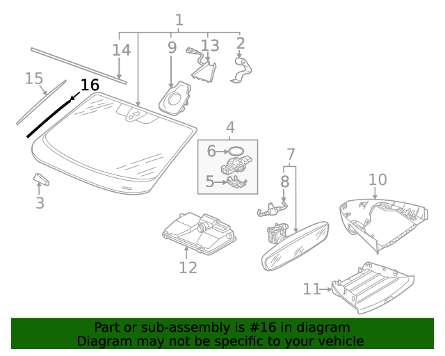 Side Molding Retainer Strip 11A-854-541