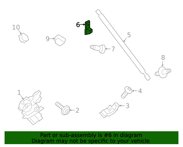 Ford LJ6Z78442A39A LiftGate Support Strut Holder 20202023 Ford