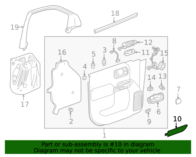 20192023 GM Door Applique 85154726 GM