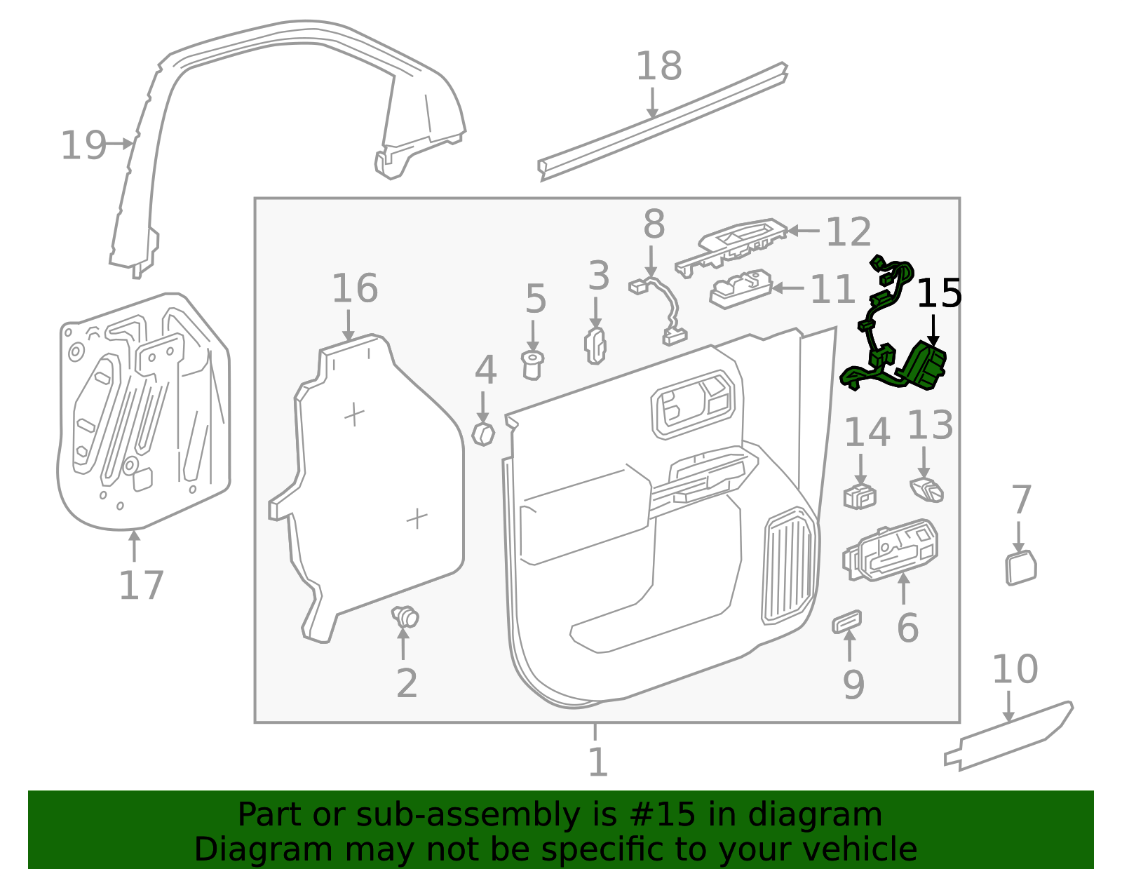 Front Driver Side Door Lock Wiring Harness - GM (84449518)
