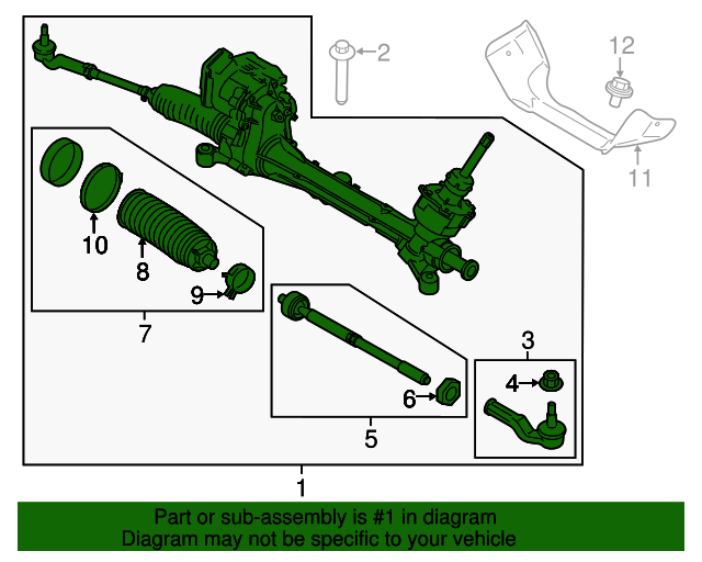 20142019 Ford Transit Connect OEM Rack And Pinion Assembly HV6Z3504