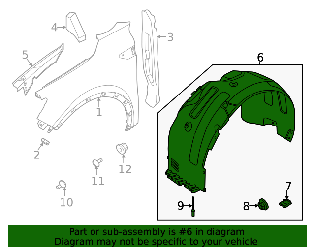 86811P2000 Fender Splash Shield 20212023 Kia Sorento Kia.Parts