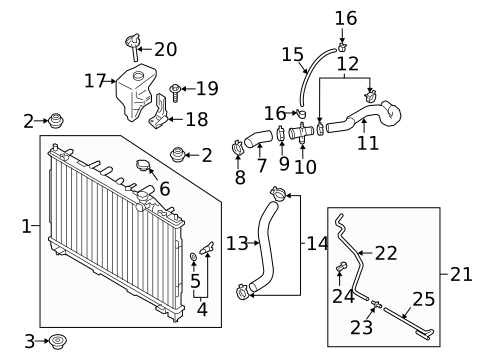 Radiator & Components for 2019 Mitsubishi Eclipse Cross | Mitsubishi ...