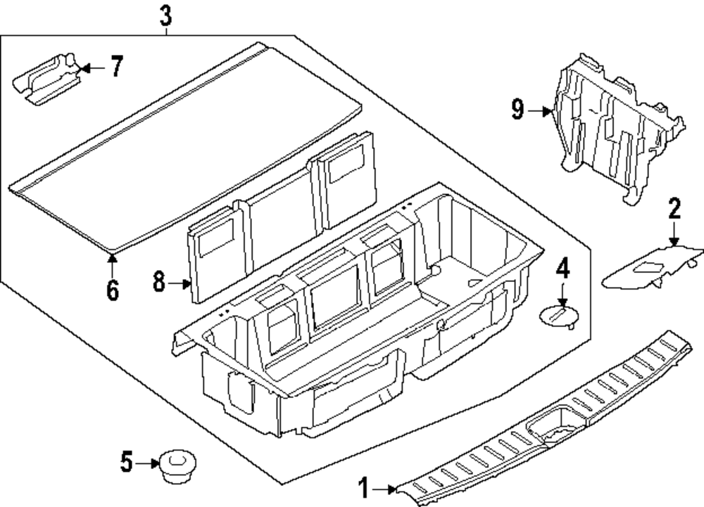 Genuine Nissan Storage Cover 84908-6SA0A | eBay