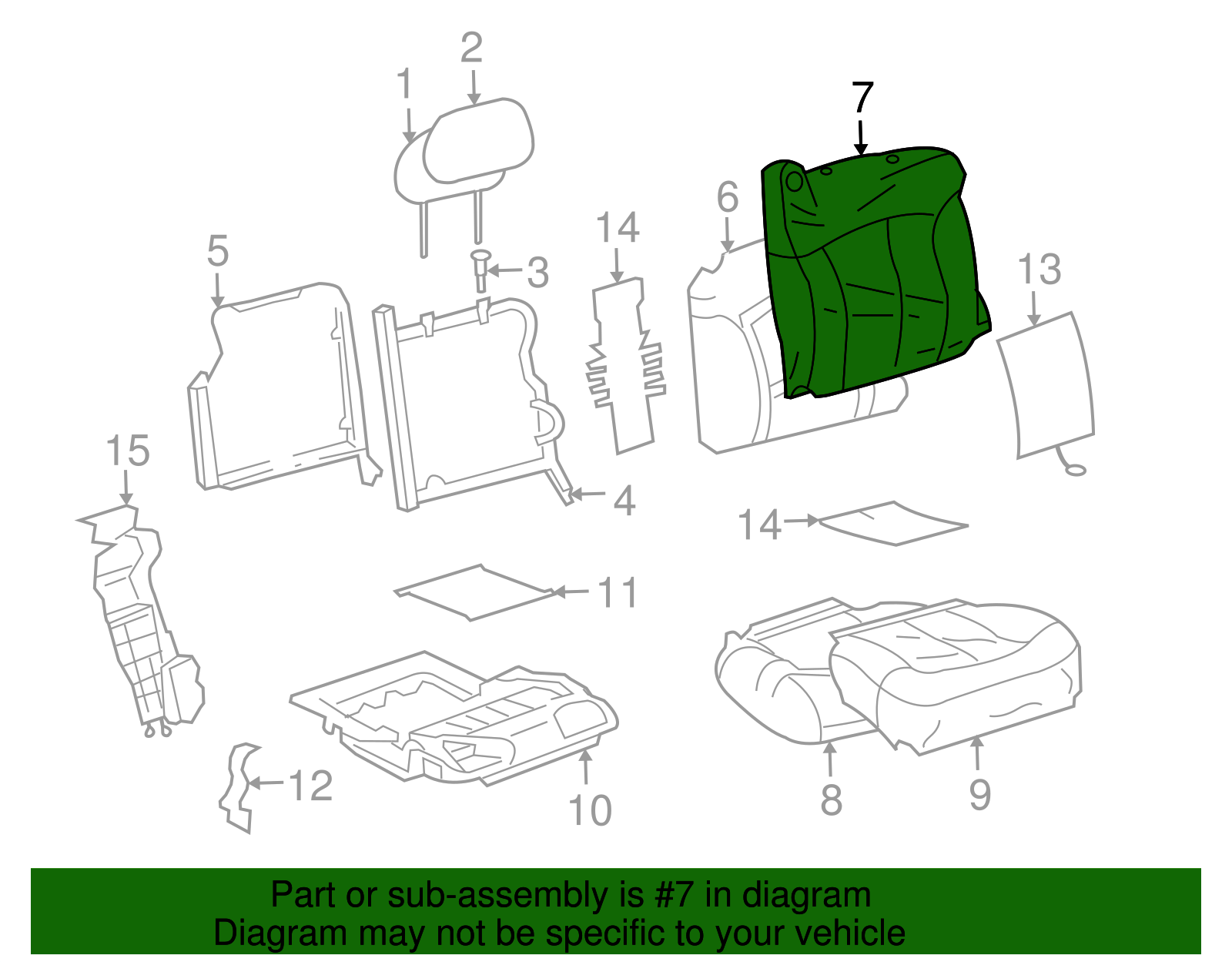 Seat Back Cover - GM (89039554)