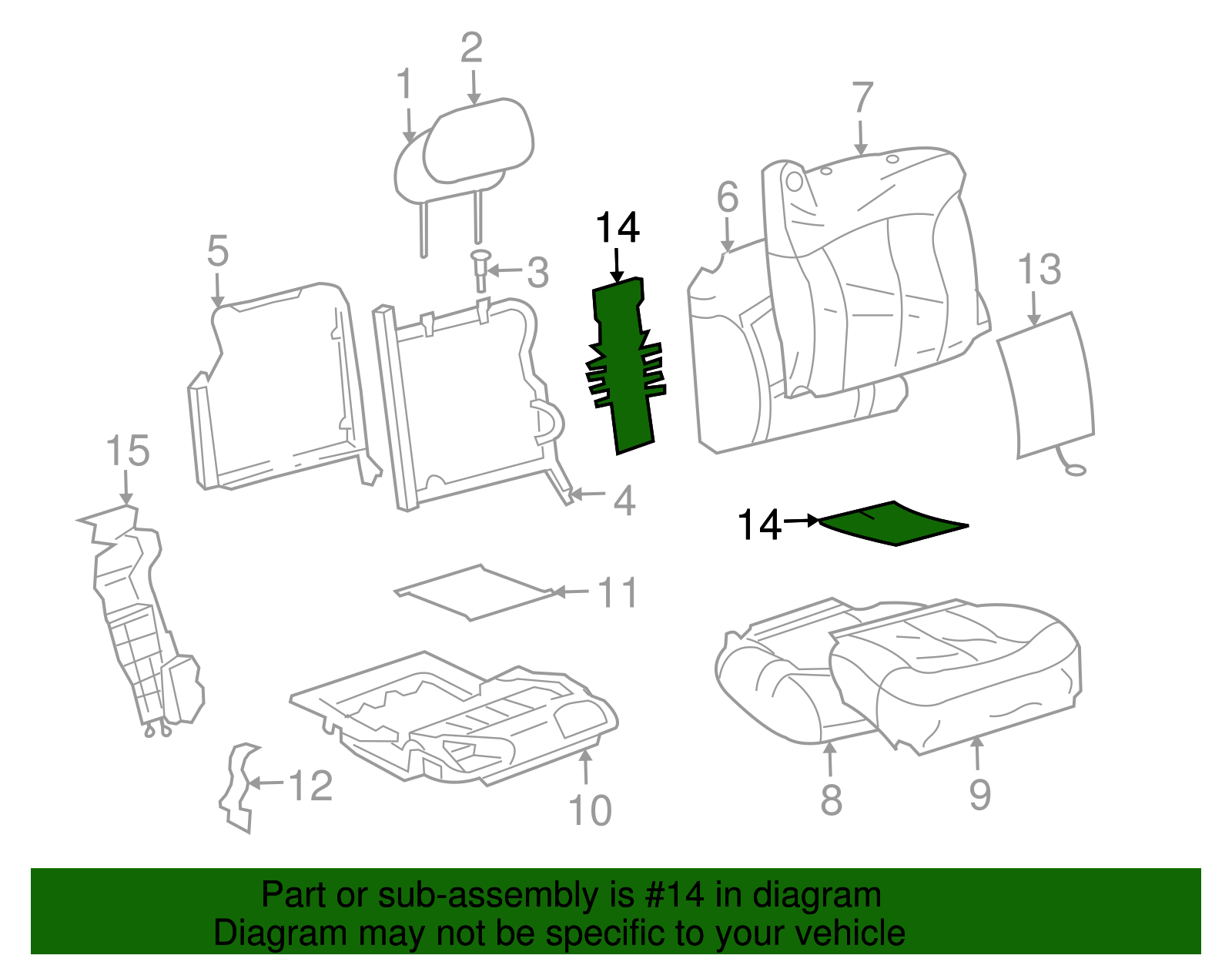 Front Seat Cushion Heater - GM (88949407)