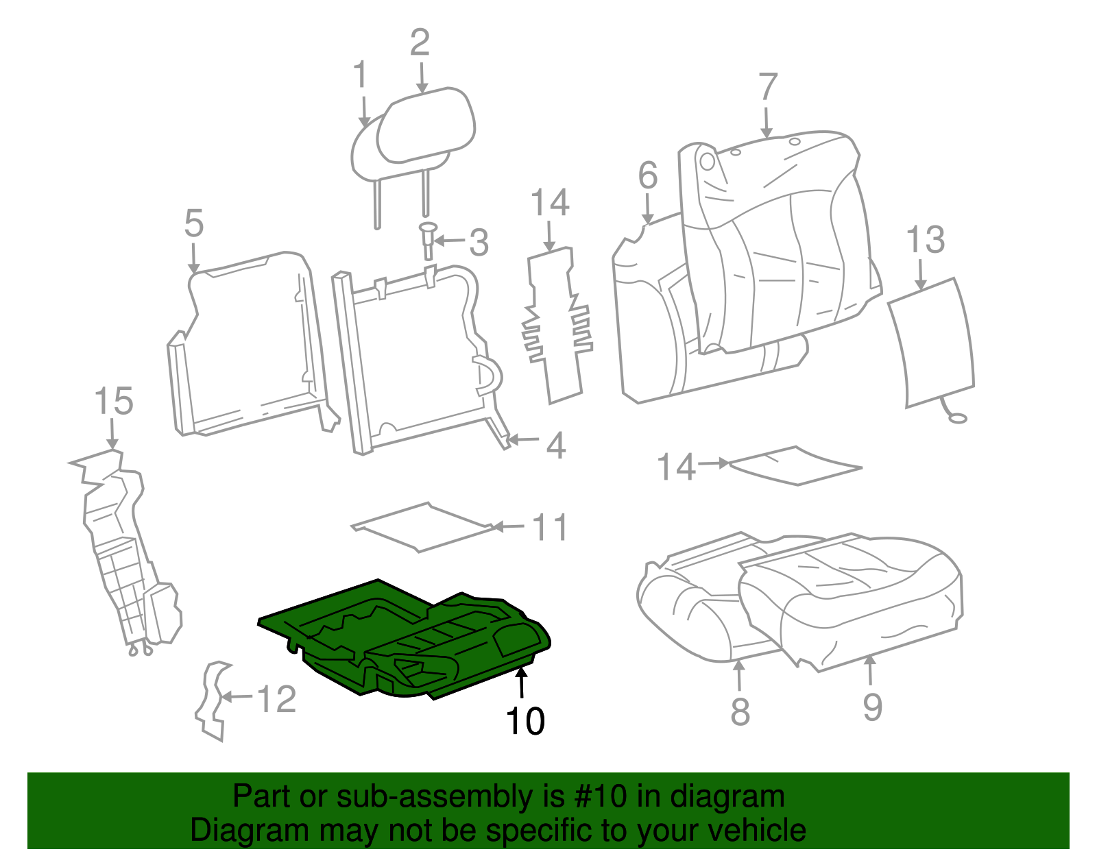 Front Seat Cushion Frame - GM (88948978)